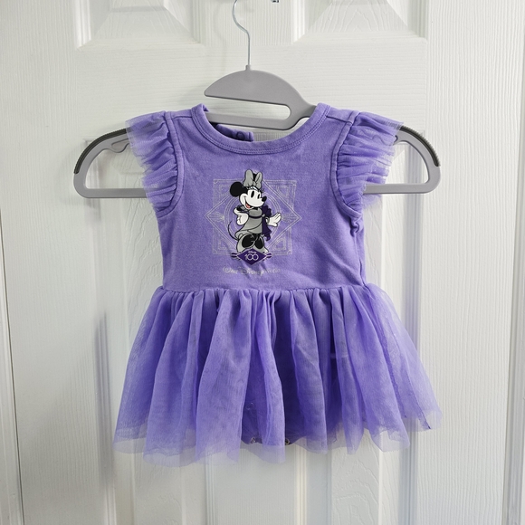 Disney Lavender Minnie Mouse Onesie With Skirt - EUC - Picture 1 of 3